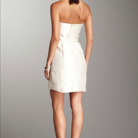 Max and Cleo gold empire waist strapless cocktail dress wedding party dress 6 - Picture 2 of 10